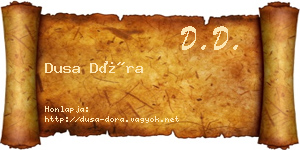 Dusa Dóra névjegykártya