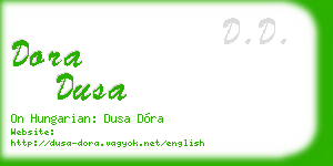 dora dusa business card