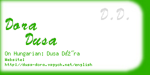 dora dusa business card